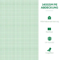 Outsunny Foliengewächshaus, wetterbeständig, UV-beständig, Folientunnel, 200 cm x 80 cm x 45 cm, Grün(m-4)