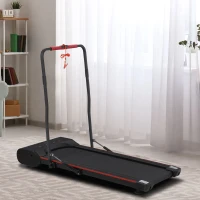 HOMCOM Foldable Walking Machine Treadmill 1-6km/h with LED Display & Remote Control Exercise Fitness for Home Office(m-10)