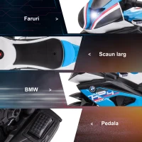Homcom Motocicleta BMW HP4 – 6V, 3 Roti, Cu Licenta pentru Copii(m-5)