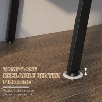 HOMCOM Raft Biblioteca Stil Industrial din PAL si Otel in Forma de A, 92x38.5x166 cm, Maro si Negru(m-7)