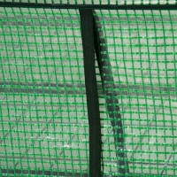 Outsunny Foliengewächshaus Balkon mit 3 Ablagen Mini Gewächshaus Treibhaus Tomatenhaus Pflanzenhaus Frühbeet Metall Grün 80 x 49 x 120 cm(m-9)