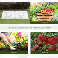 Outsunny Pop-up-Gewächshaus Mini Treibhaus Tomatenhaus Frühbeet Tragbar Faltbar Stahl PE Weiß 240 x 120 X 75 cm(m-6)