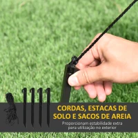 HOMCOM Pai Natal Insuflável com Placa 3 Luzes LED e Insuflador Elétrico Decoração de Natal 120x65x180 cm Multicor(m-7)