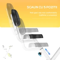HOMCOM Cyclette Magnetica Pliabila, cu Inaltime si Intensitate Reglabile, Ecran LCD, Galbena(m-7)
