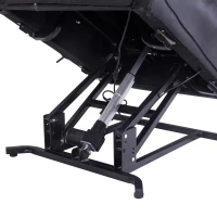 HOMCOM Massagestoel met opstaan hulp, relaxstoel, inclusief afstandsbediening, zwart(m-9)