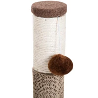 PawHut Kratzstamm Katzenbaum Katzenkratzbaum Kratzbaum Kletterbaum Spielbaum Braun 30x30x46cm(m-8)