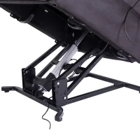 HOMCOM Massagestoel met opstaan hulp, 8 vibratiepunten, inclusief afstandsbediening, donkerbruin(m-9)