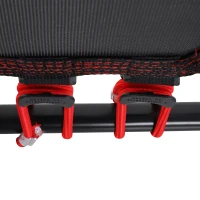 HOMCOM Fitness-Trampolin, Trampolin für Joga, Gartentrampolin, Stahl+Kunststoff, Rot, Ø105 x 26H cm(m-8)