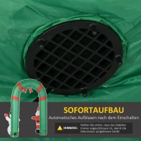 HOMCOM Opblaasbare Boog met Kerstman en Sneeuwman, LED-Verlichting, Geïntegreerde Blazer, 198 x 80 x 245 cm(m-6)
