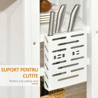 HOMCOM Insula Bucatarie 120×76×91,5 cm – Blat Pliabil, Lemn & Otel(m-7)