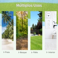 Outsunny Cama Rede de Algodão para Jardim 200x150cm Cama Rede Suspensa Portátil Carga Máxima 180 kg para Campismo Piscina Multicor(m-5)