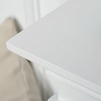 HOMCOM Lareira Elétrica 1800W com Efeito de Chama Temporizador Semanal e Proteção Contra Superaquecimento 120x24x80 cm Branco(m-8)