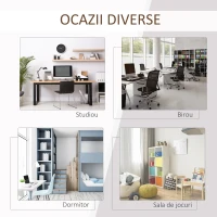 HOMCOM Birou modern cu Librarie din Lemn 120x55x120cm(m-6)