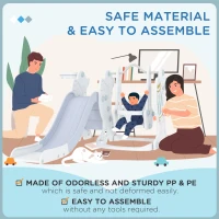 AIYAPLAY Space-Themed Kids Slide and Swing Set, with Basketball Hoop(m-6)