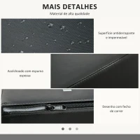 HOMCOM Caixa Pliometria com Fecho de Correr Caixa de Salto com 3 Diferentes Alturas Carga Máxima 120 kg 75x51x61 cm Preto(m-5)