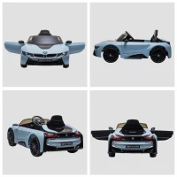 HOMCOM Licensed BMW i8 Coupé Masina Electrica, Telecomanda, MP3, Baterie pentru 3-8 Ani(m-8)
