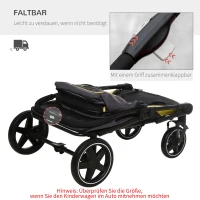 Wózek dla psa PawHut, składany wózek dla psa, wózek dla psa z poduszką, wózek dla kota(m-5)