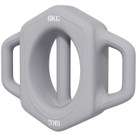 SPORTNOW 3-in-1 Multifunctionele halter, 6 kg, antislip, geurvrij, kunststof coating, ijzeren kern, grijs