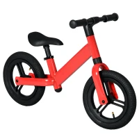 AIYAPLAY 12" Balance Bike, No Pedal Training Bike for Children with Adjustable Seat, 360° Rotation Handlebars - Red(m-11)