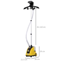 HOMCOM fier de calcat vertical cu vapor 1.4L 1800W, galben(m-3)
