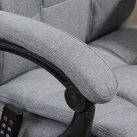 Vinsetto Office Chair, 6 Point Massage Desk Chair, Computer Chair with Footrest & Head Pillow, 360° Swivel Recliner Chair for Home Office, Grey(m-8)