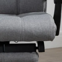 Vinsetto Office Chair, 6 Point Massage Desk Chair, Computer Chair with Footrest & Head Pillow, 360° Swivel Recliner Chair for Home Office, Grey(m-9)
