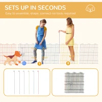 PawHut Pet Playpen Crate, with Six Panels, Door, for Indoors and Outdoors(m-4)