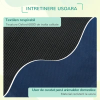 PawHut pat pentru caini, 76x61x18cm, albastru si negru(m-5)