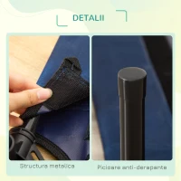 PawHut pat pentru caini, 76x61x18cm, albastru si negru(m-7)