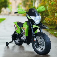 HOMCOM Motoreta MotoCross Electrica pentru Copii, Verde, 107x53x70cm(m-2)