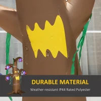 Outsunny 8ft Inflatable Halloween Ghost Tree with Upside-down Bats Showing Teeth Wings, Blow-Up Outdoor LED Display for Lawn, Garden, Party(m-6)