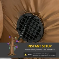 Outsunny 8ft Inflatable Halloween Ghost Tree with Upside-down Bats Showing Teeth Wings, Blow-Up Outdoor LED Display for Lawn, Garden, Party(m-7)