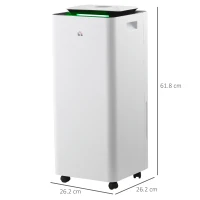 HOMCOM 3500mL Portable Dehumidifier with Air Purifier, 24H Timer, 5 Modes, 16L/Day, for Home Laundry, White(m-3)