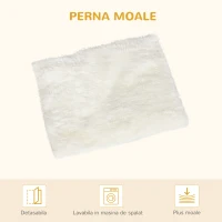 PawHut Casa moderna pentru pisici , pat inaltat pentru pisici, adapost pentru pisici de interior, cu perna moale, instalare usoara, 49,5 x 38,5 x 43,5 cm, stejar(m-4)