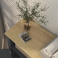 kleankin Dulap de Depozitare de Podea pentru Baie, Dulap de Baie Independent cu Usi Duble si Raft Reglabil, Gri(m-7)