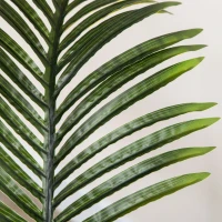 HOMCOM Palmeira Areca Artificial 170cm Planta Artificial com 11 Folhas Realistas e Vaso de Plástico Ø15x170 cm Verde(m-8)