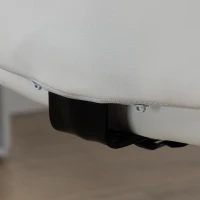 Vinsetto Cadeira de Escritório Giratória de Couro Sintético com Altura Ajustável Estilo Moderno Carga 120 kg 45x59x90-100 cm Branco(m-9)