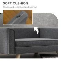 PawHut Elevated Dog Sofa Bed, with Cushion, for Medium and Small Dogs, Grey(m-5)