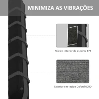 HOMCOM Barras de Tejadilho Universais para Veículos 2 Peças com Cordas de Fixação Tecido Oxford 85x10x8 cm Preto(m-5)