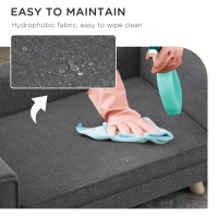 PawHut Elevated Dog Sofa Bed, with Cushion, for Medium and Small Dogs, Grey(m-6)