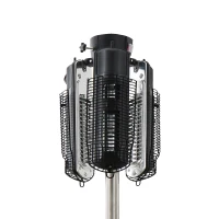 Outsunny Calefactor de Infrarrojos Estufa Calentador Eléctrico de Exterior Sombrilla Patio 3 Potencias Ángulo Ajustable(m-8)