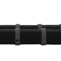 HOMCOM Barras de Tejadilho Universais para Veículos 2 Peças com Cordas de Fixação Tecido Oxford 85x10x8 cm Preto(m-7)