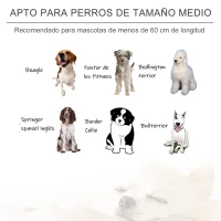 PawHut Sofá Cama para Mascotas Perros Pequeños Medianos Gatos con Cojín Acolchado extraíble Patas Madera Bordes Elevados 81x61x24 cm Gris(m-7)