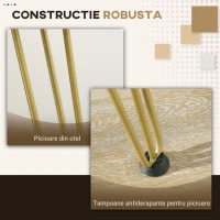 Vinsetto Masa consola pentru hol intrare in stil vintage din PAL si otel cu 3 sertare si picioruse antiderapante, 120x55x79 cm, bronz si auriu(m-5)