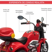 HOMCOM motocicleta electrica pentru copii, 87x46x54 cm, rosie(m-5)