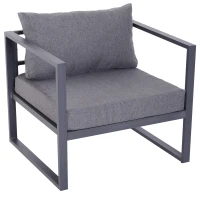 Outsunny 6-częściowy Zestaw ogrodowy komplet ogrodowy meble ogrodowe wypoczynkowy poduszki narożnik 4–5 osób(m-4)