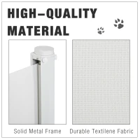 PawHut Retractable Safety Gate Dog Pet Barrier Folding Protector Home Doorway Room Divider Stair Guard White 115Lx82.5Hcm(m-6)