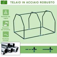 Outsunny Mini Serra da Giardino e Balcone in Plastica PE e Acciaio con Chiusura a Zip, 99x71x60 cm(m-4)
