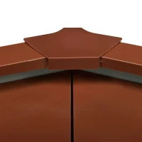 Outsunny Abrigo de Jardim 4,84m² 278x195x215 cm Abrigo de Jardim com 2 Portas de Correr e 4 Janelas de Ventilação Madeira e Marrom(m-7)