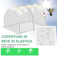 Outsunny Mini Serra da Giardino e Balcone in Plastica PE e Acciaio con Chiusura a Zip, 99x71x60 cm(m-5)
